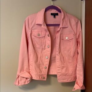 Talbots Peachy/Pink Jean Jacket Classic Denim Style